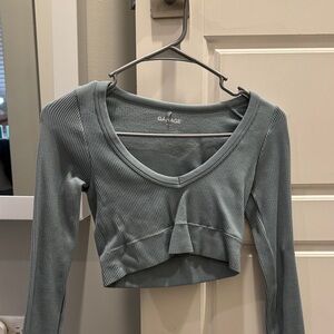 Garage Ribbed Crop Top - Teal